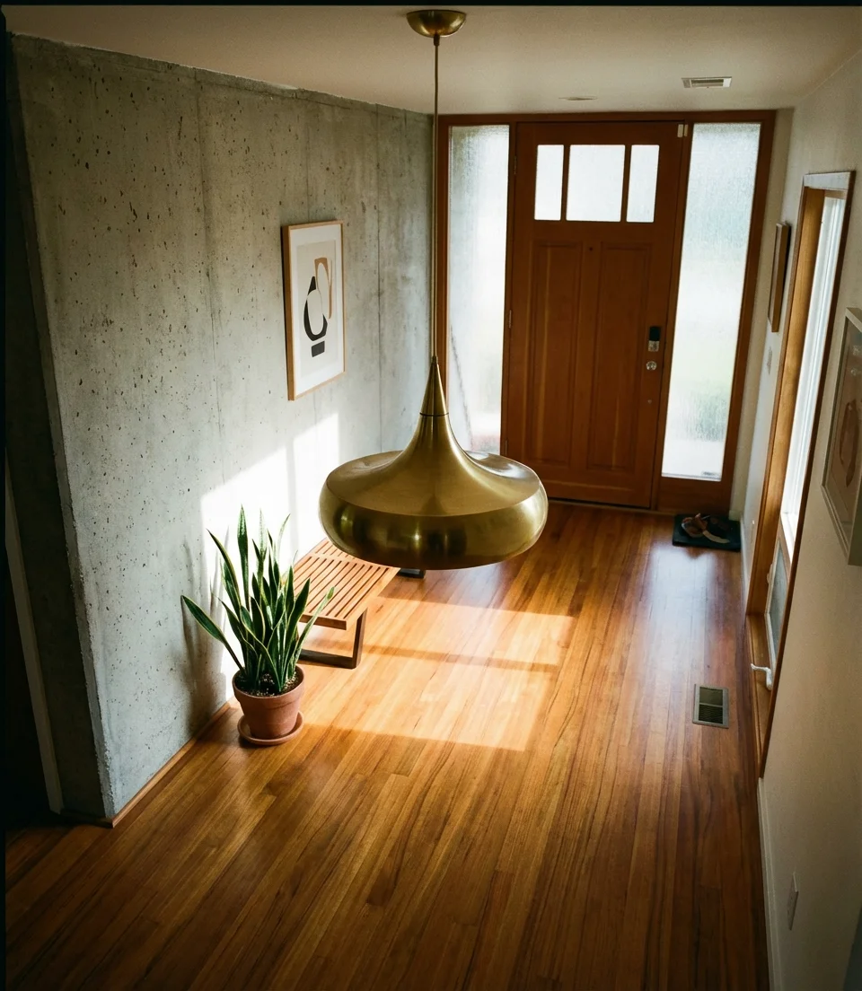 Mid-Century Modern Pendants in the Entry 2