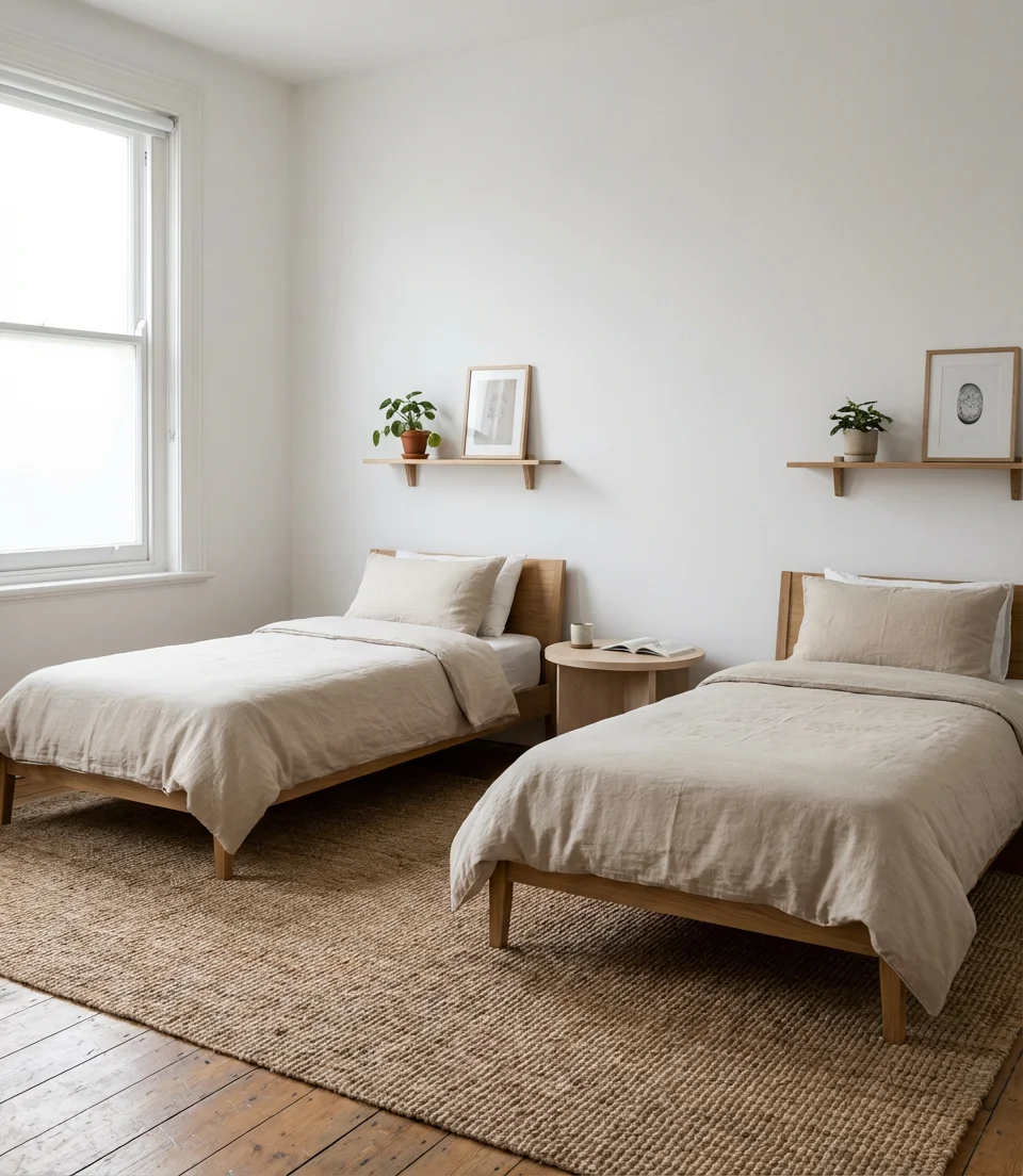 Minimalist Twin Room for Small Spaces 1