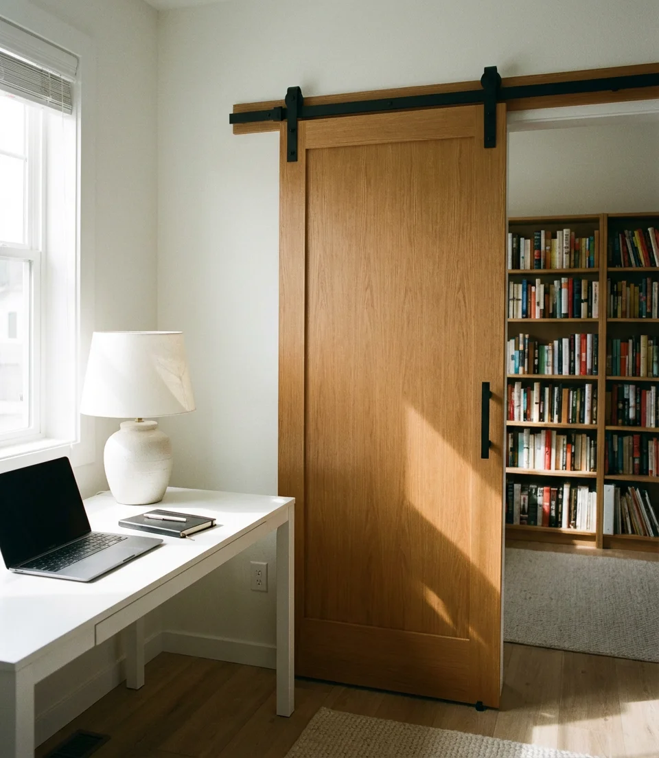 Modern Barn Door for the Home Office 1