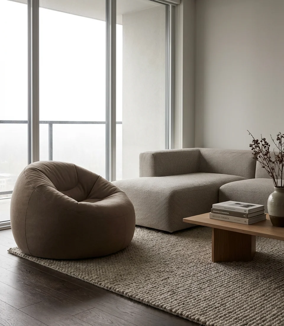 Modern Bean Bag Chair with Clean-Line Design 1