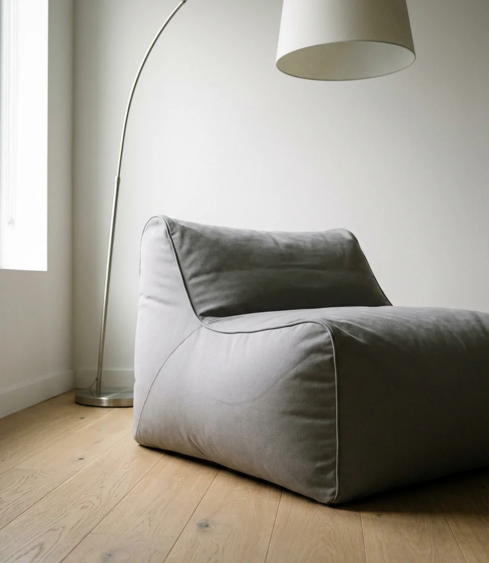 Modern Bean Bag Chair with Clean-Line Design 2