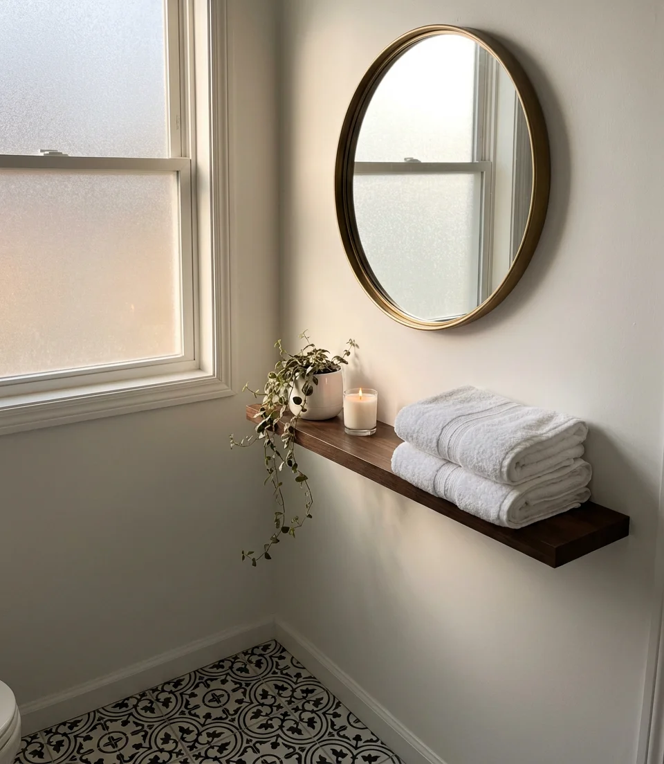 Modern Black and White Bathroom with a Feminine Twist 2