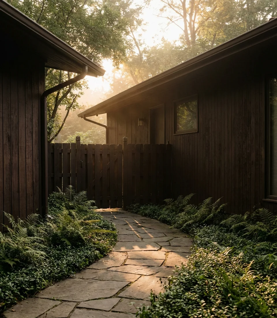 Modern Mid-Century Dark Brown with Stone Details 2