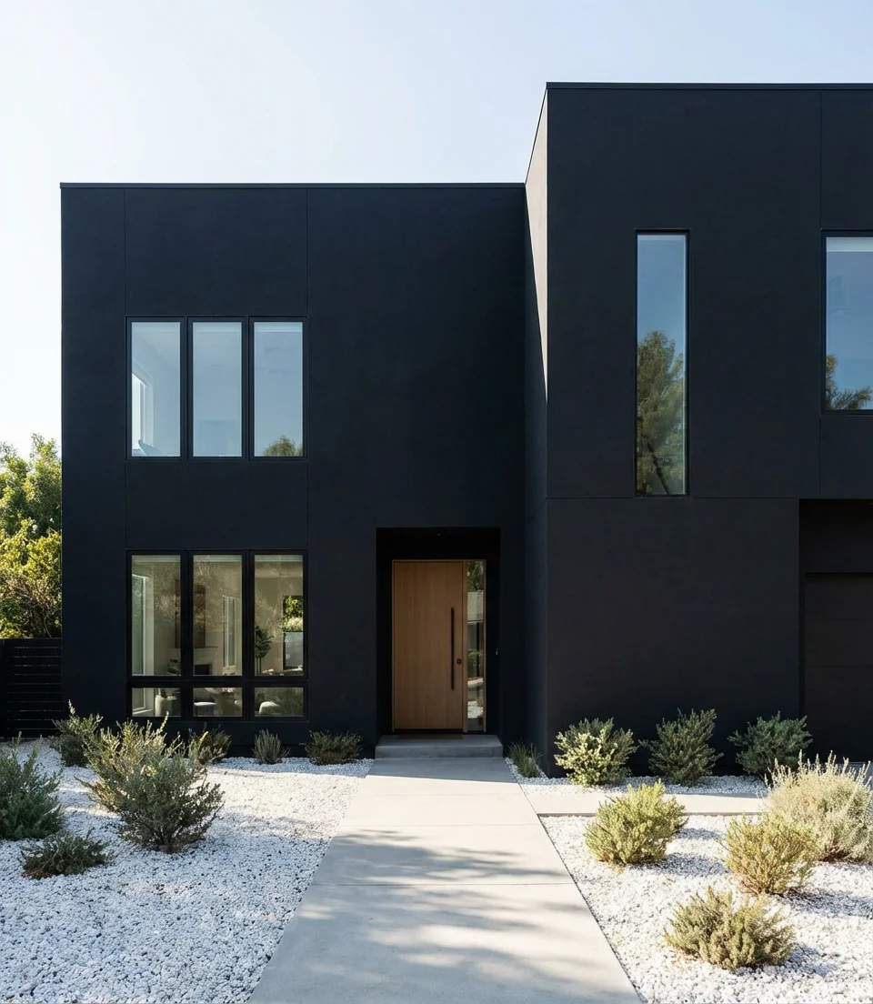 Near-Black with Black Windows and Bold Minimalism 1