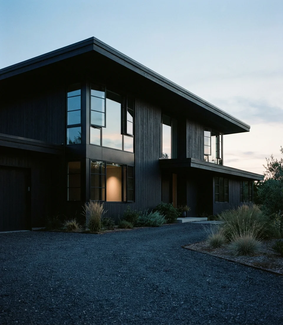 Near-Black with Black Windows and Bold Minimalism 2