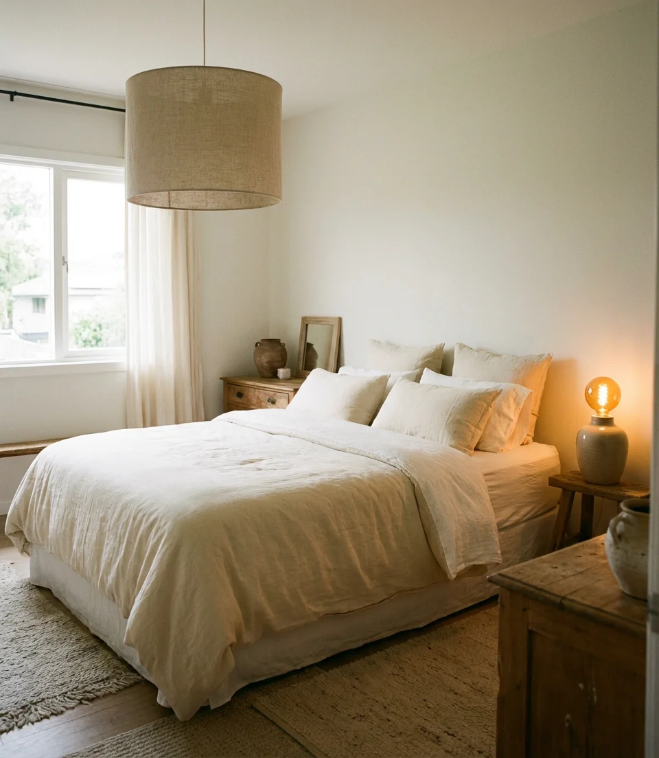 Neutral Bedroom Lighting for a Calm, Collected Space 1