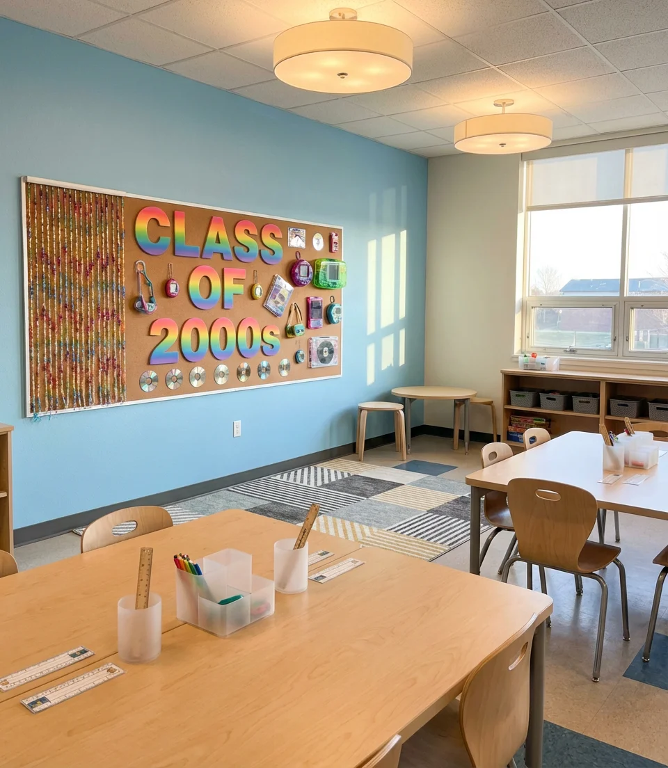 Nostalgic 2000s Classroom Decor Theme With a Modern Twist 1