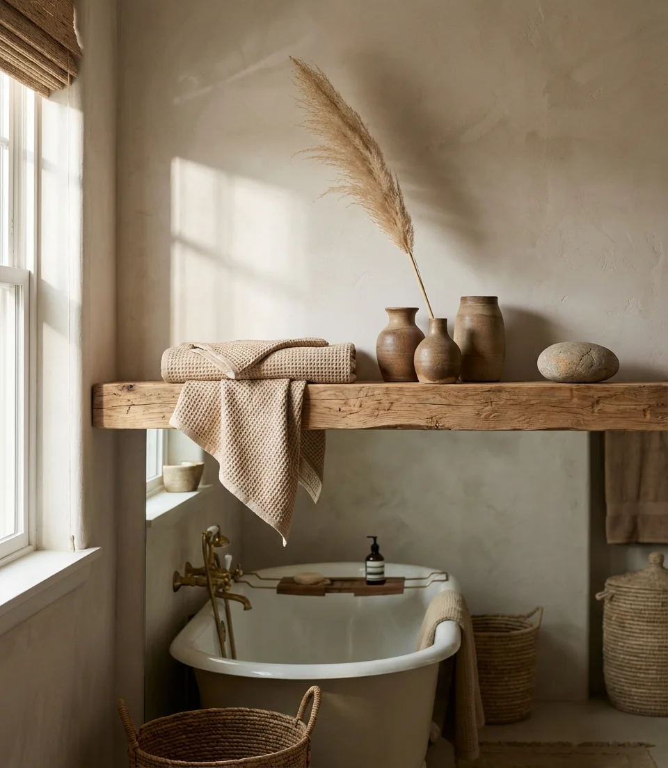 Organic Modern Shelf Styling with Natural Textures 2