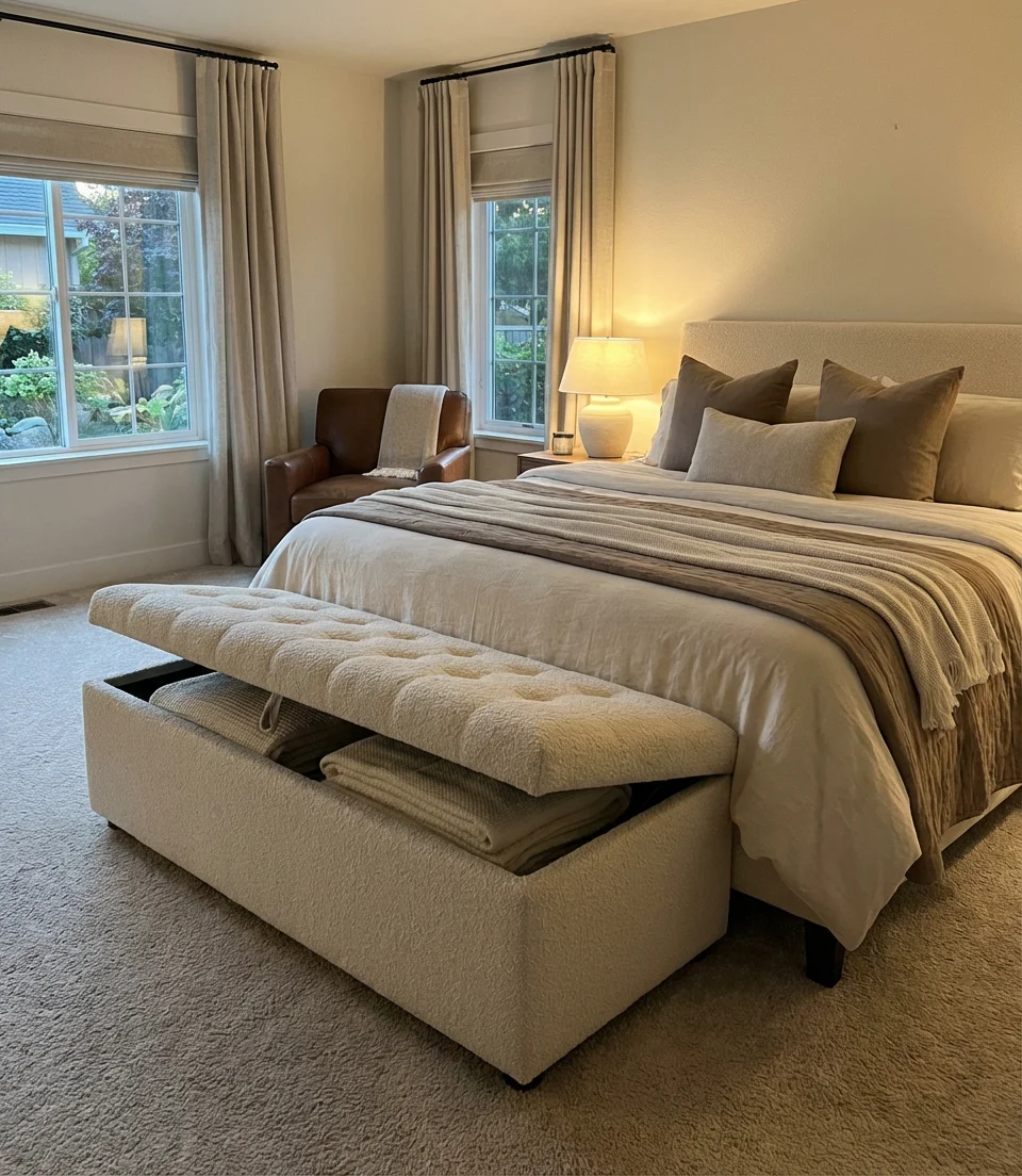 Ottomans and Storage Benches at the Foot of the Bed 1