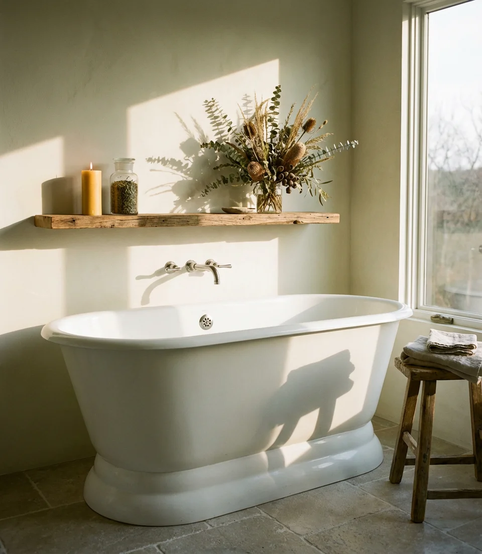Over the Tub Shelf Styling for a Luxurious Bathing Ritual 2