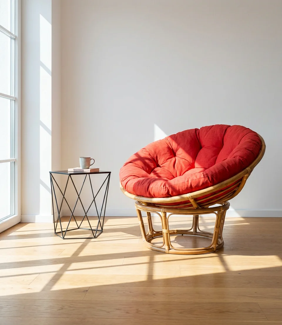 Papasan with a Custom Cushion Color Pop 1