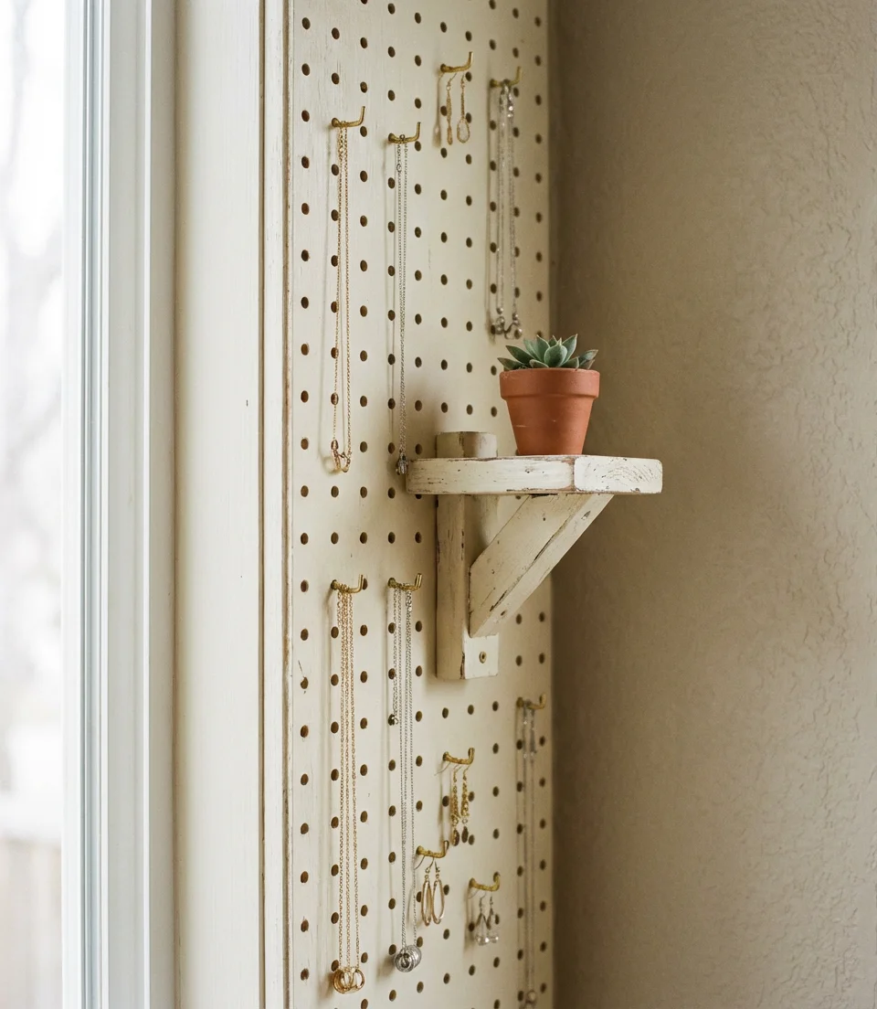 Pegboard Wall Panel for Accessories and Jewelry 2