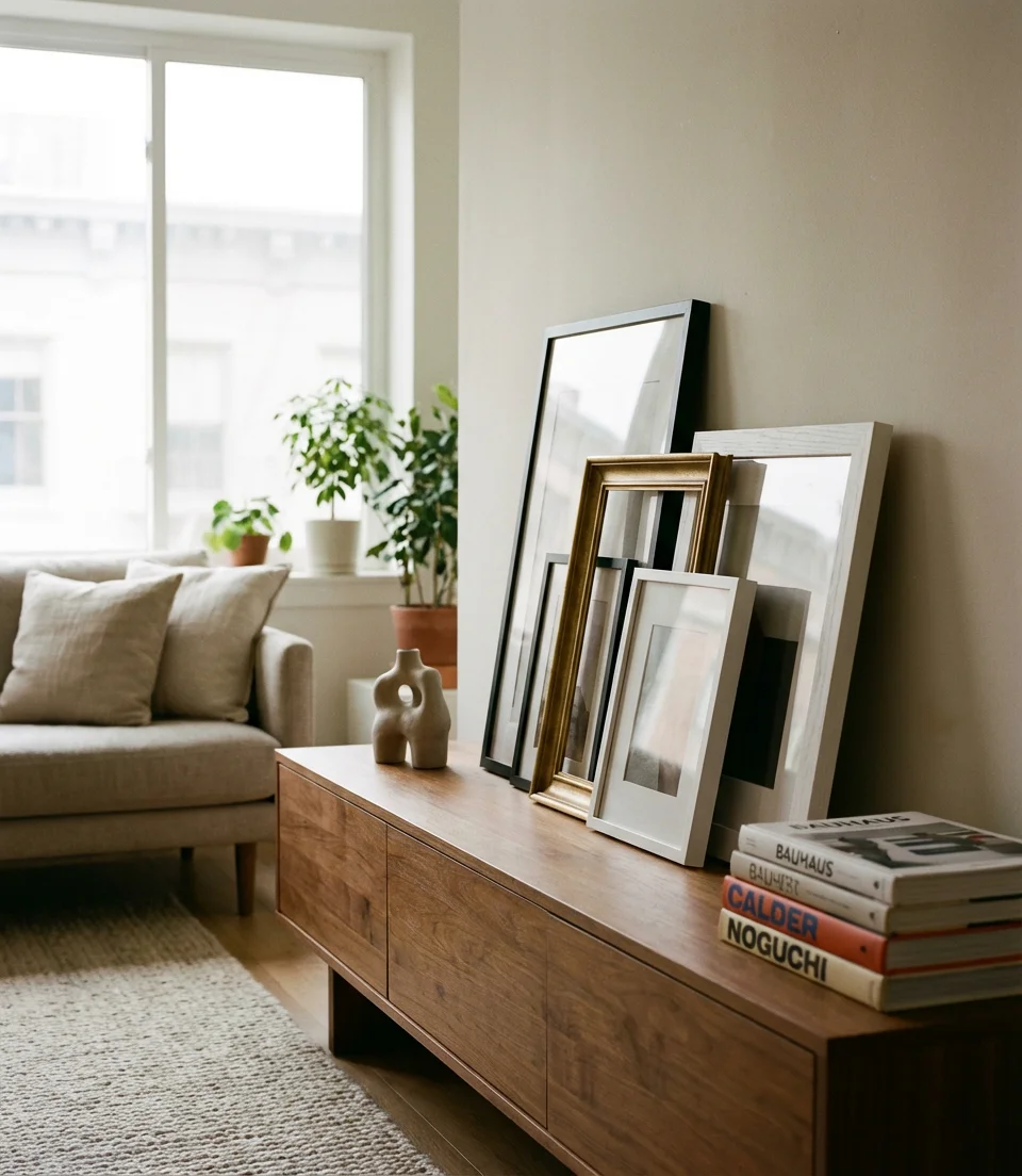 Picture Frames and Art Arrangements on the Console 1