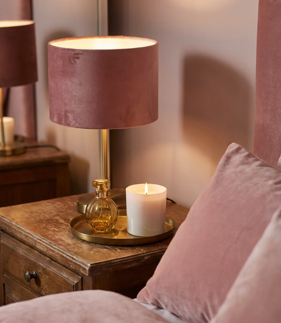 Pink Bedroom with Soft Velvet Textures 2