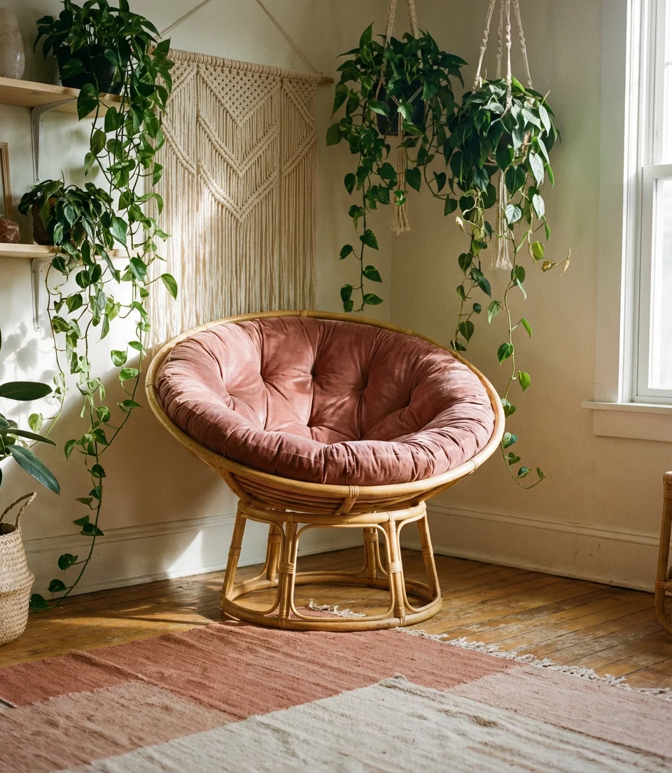 Pink Boho Living Room Accent 1