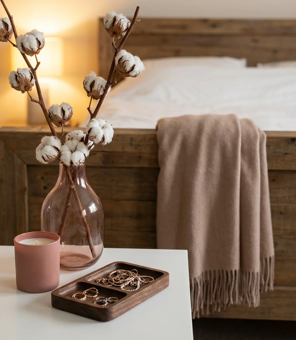 Pink and Brown Earthy Tones Bedroom 2