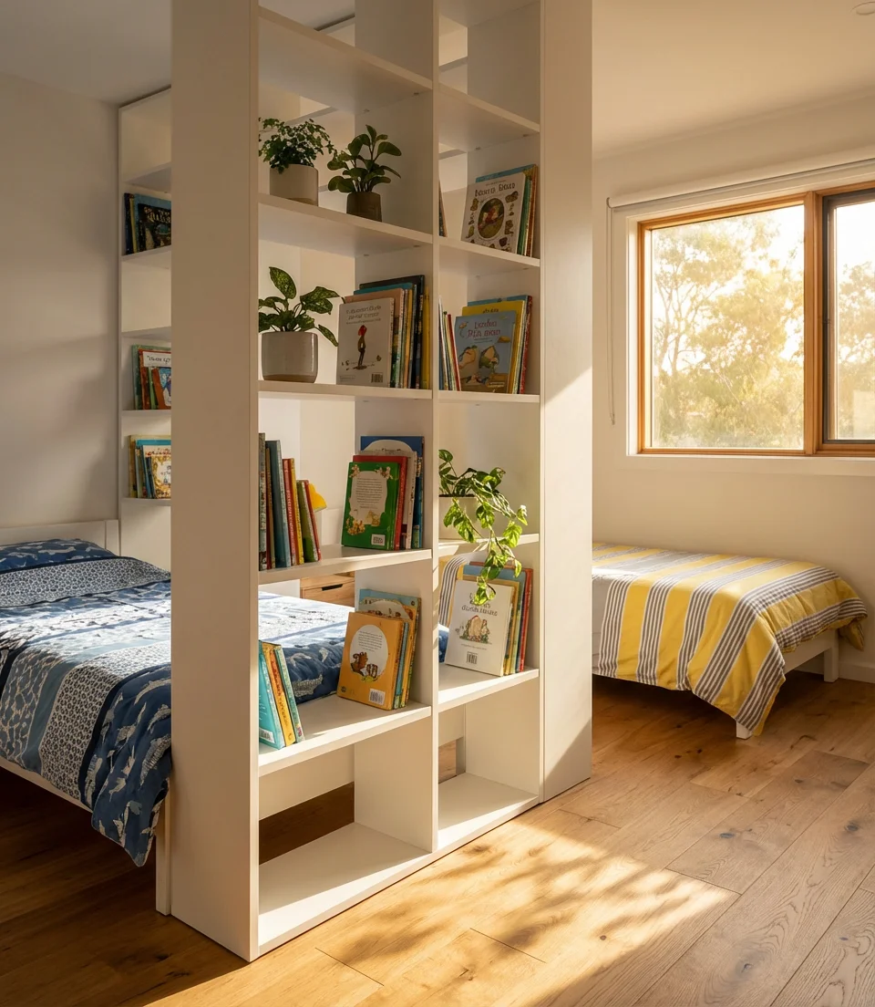 Room Divider Ideas Using Bookshelves 1