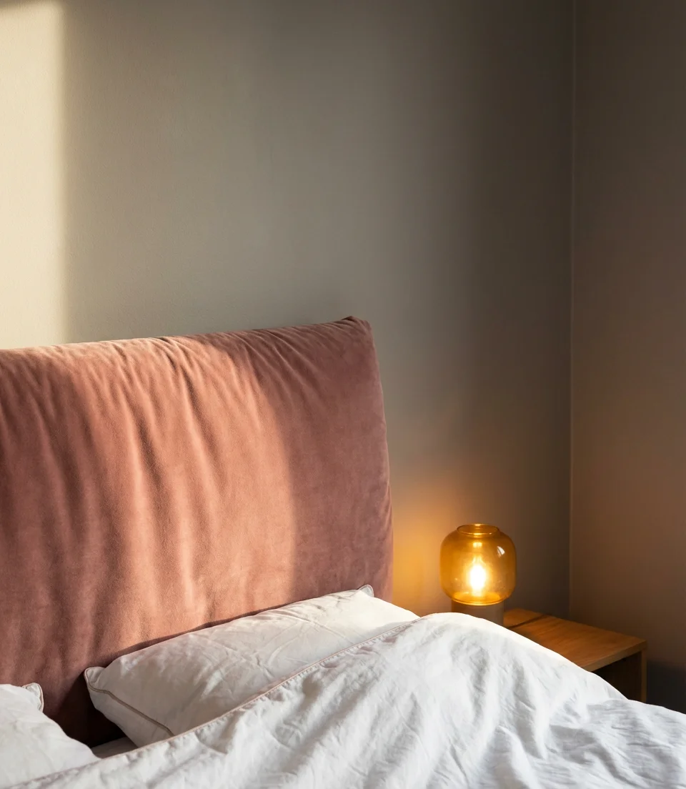 Rose and Gray Contemporary Bedroom 2