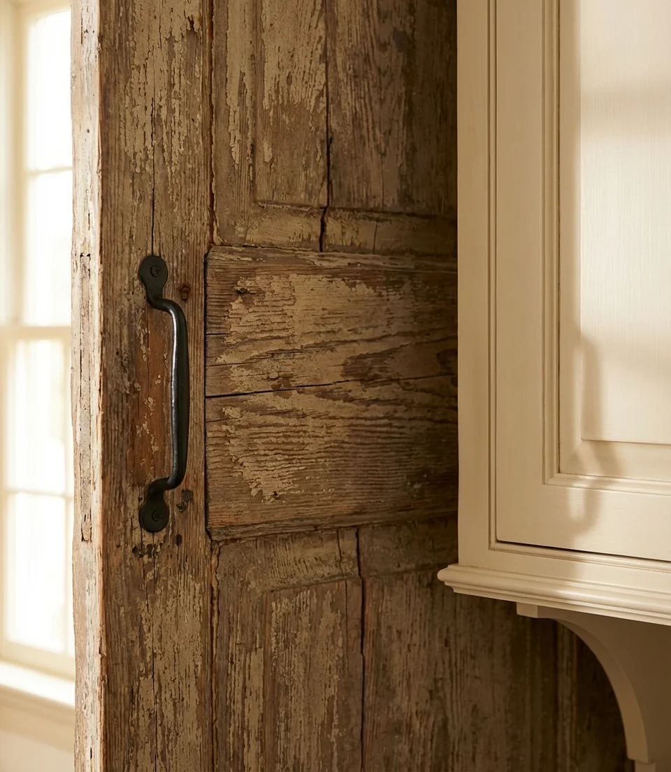 Rustic Wood Barn Door in the Kitchen 2