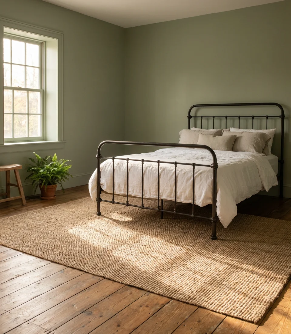 Sage Green Farmhouse Bedroom for a Calming Retreat 2