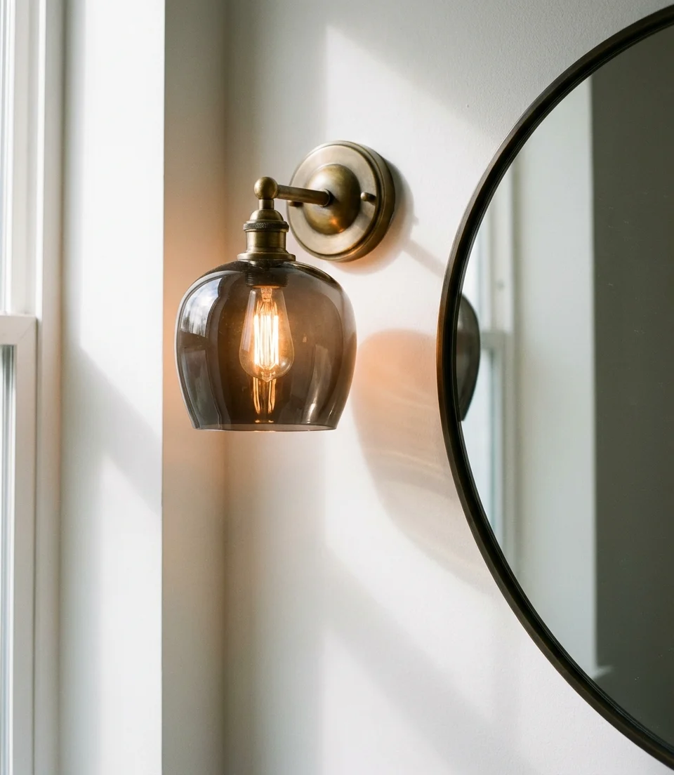 Sconce Lighting Feature Powder Room 2