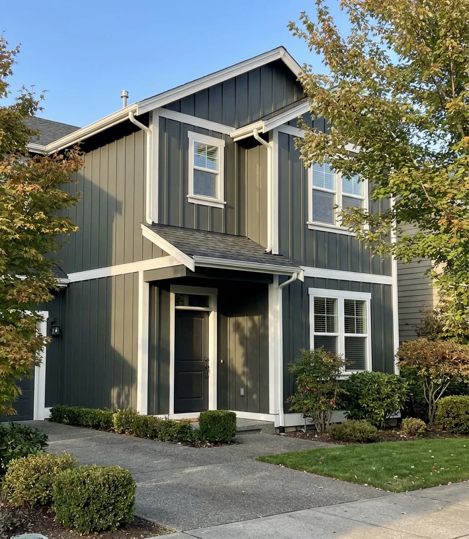 Sherwin-Williams Iron Ore on Board and Batten 1