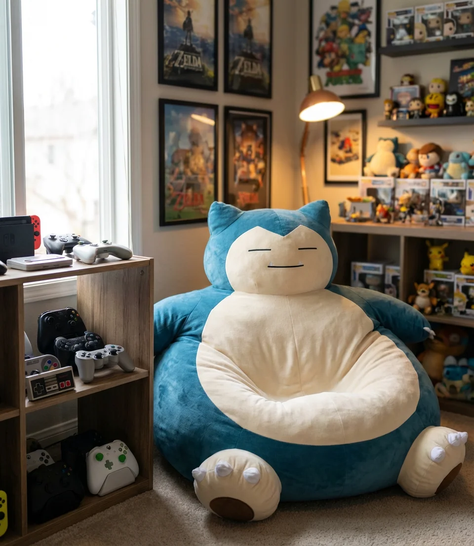 Snorlax Bean Bag Chair for Playful Fun Rooms 1