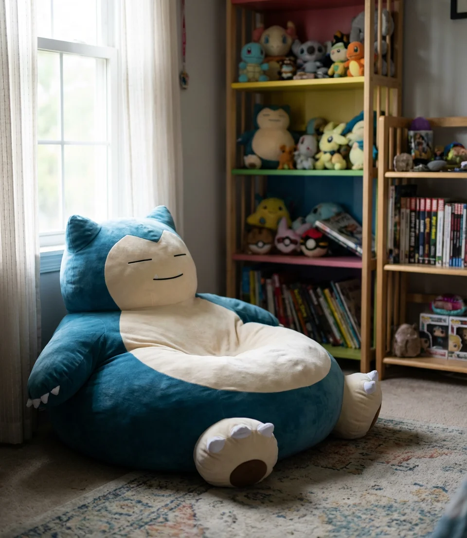 Snorlax Bean Bag Chair for Playful Fun Rooms 2