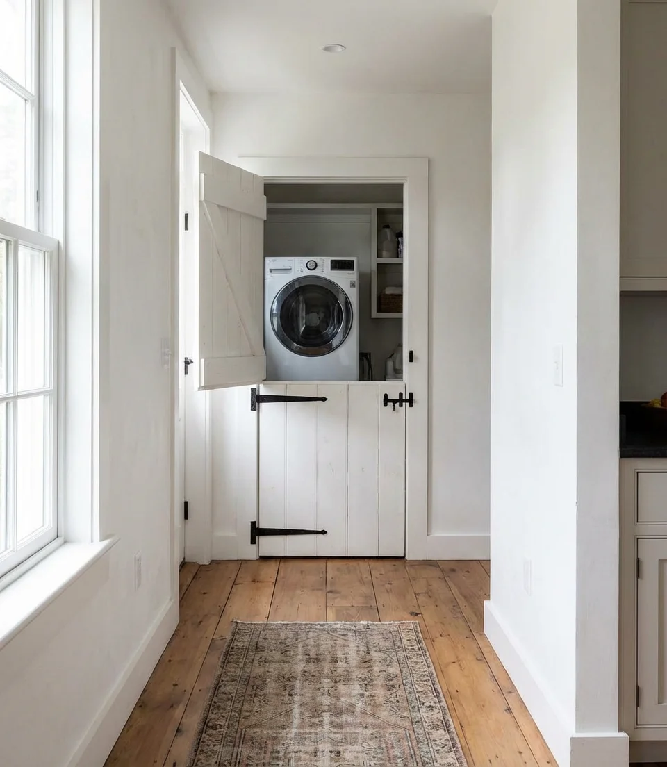 Split Barn Door for a Laundry Nook 1