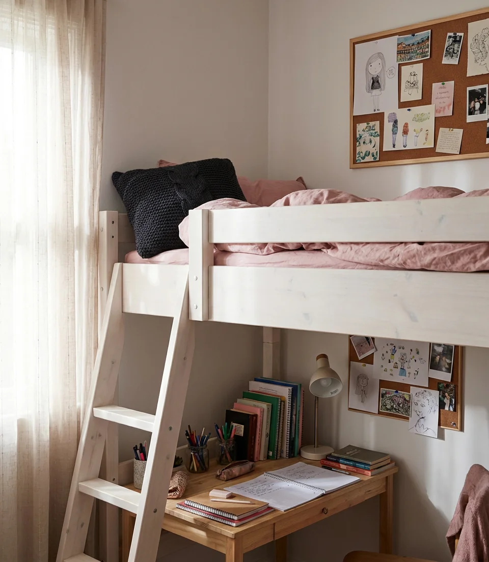 Teen Girl Pink Bedroom with Edge 2