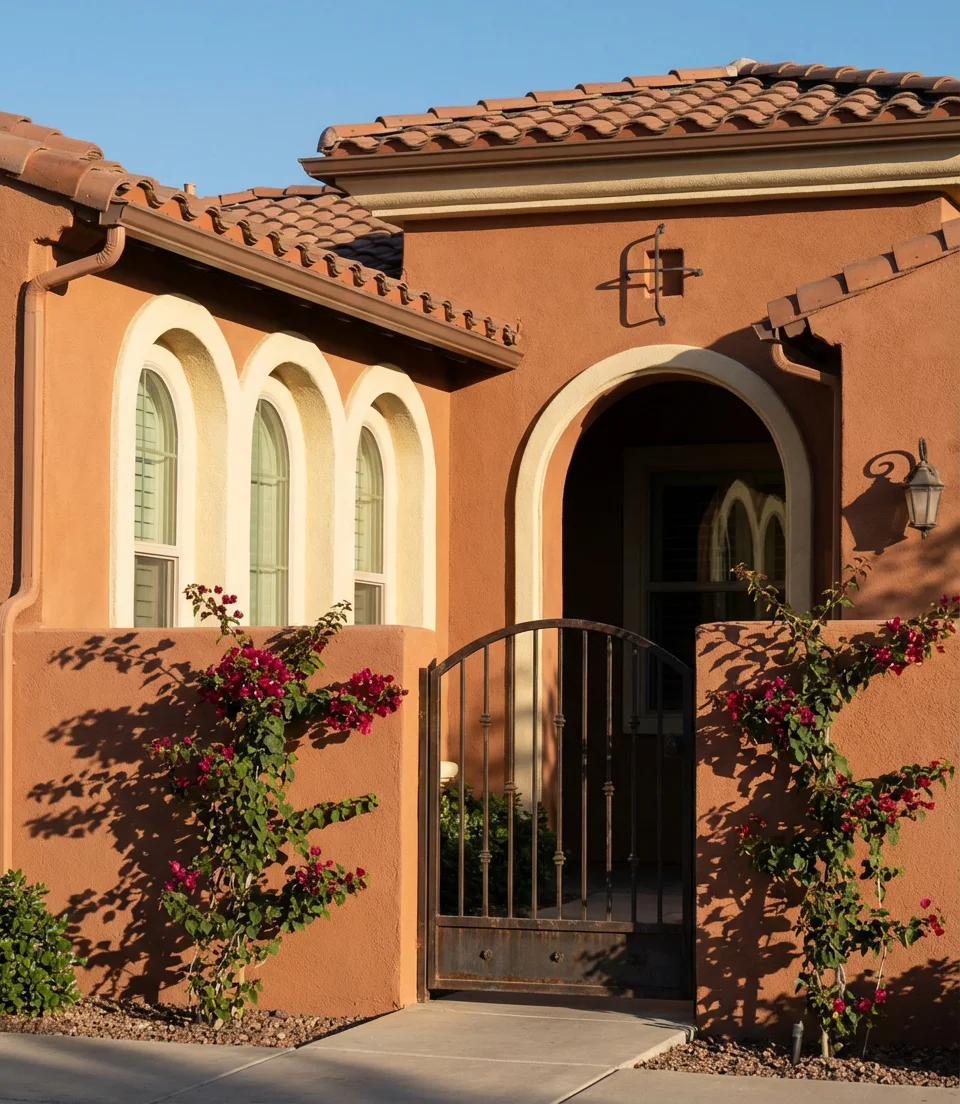Terracotta and Cream on a Stucco Exterior 1