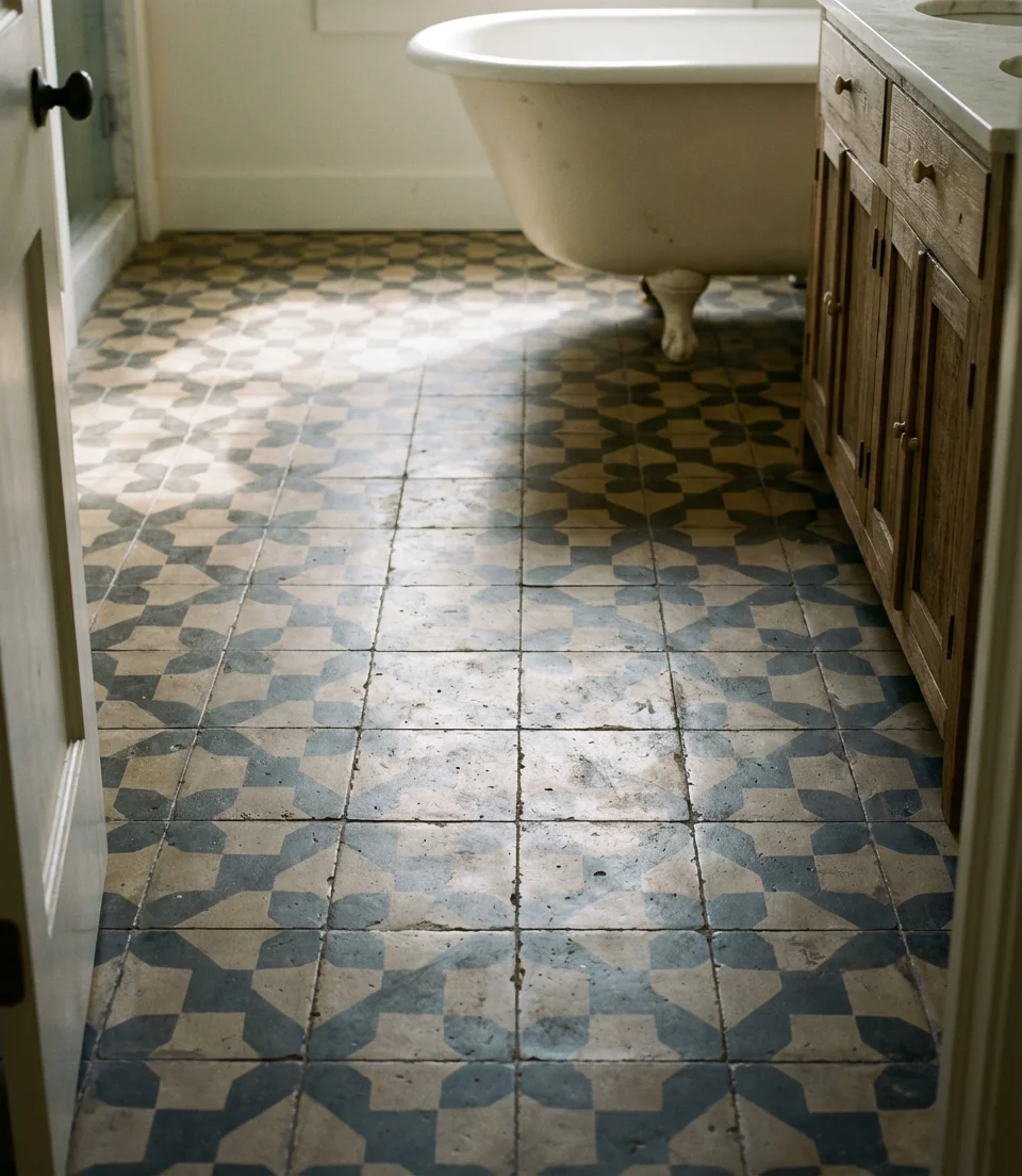 Textured Cement Floor Tile 1