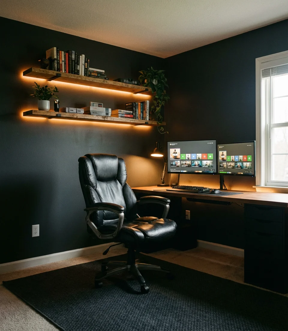 The Moody Dark Walled Gaming Den 1