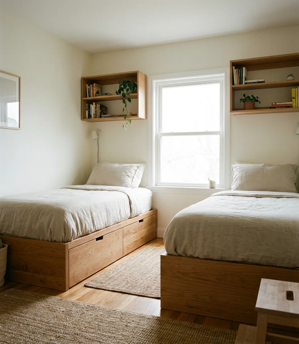 Tiny Twin Room Maximum Storage 1