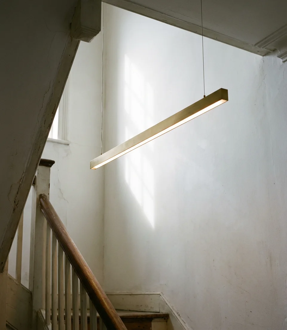 Upstairs Hallway Lighting with Linear Pendants 2