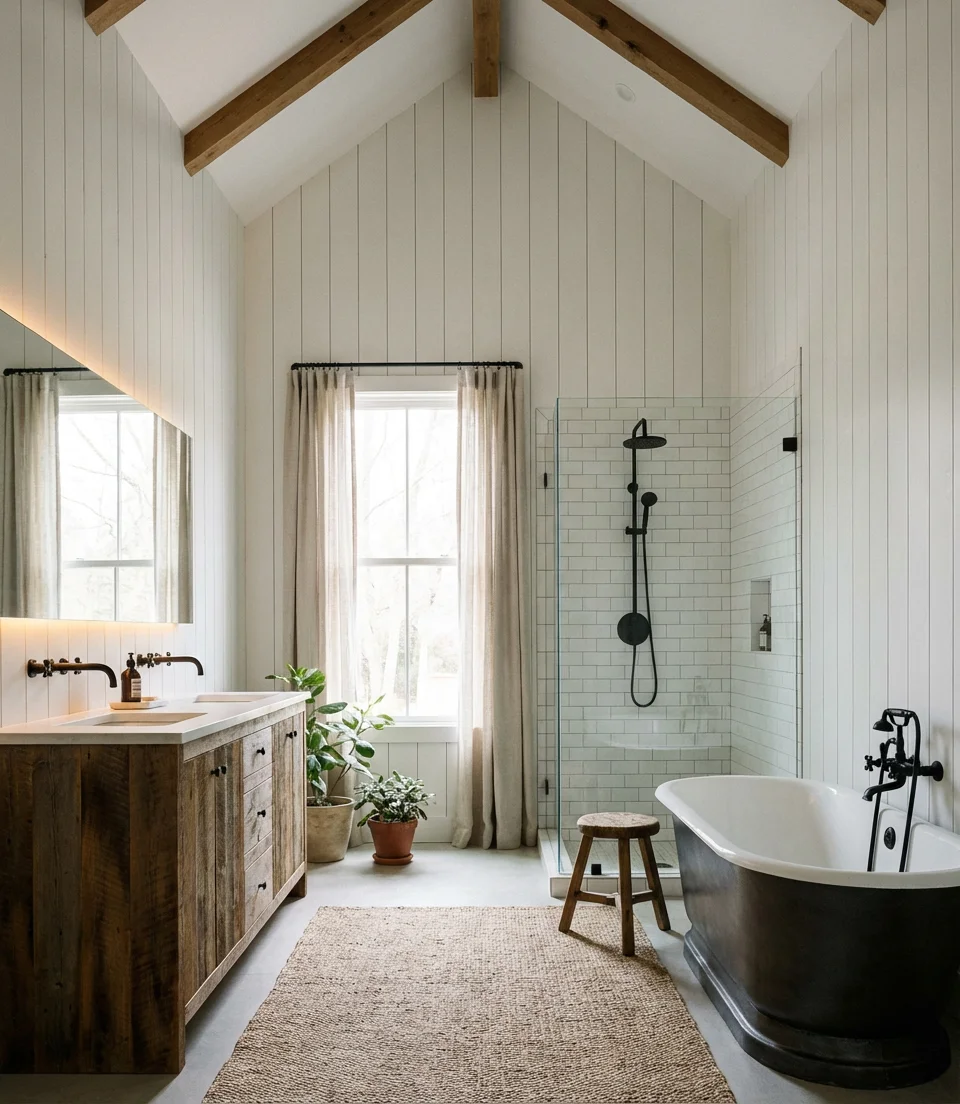 Vertical Shiplap for Visual Height 1