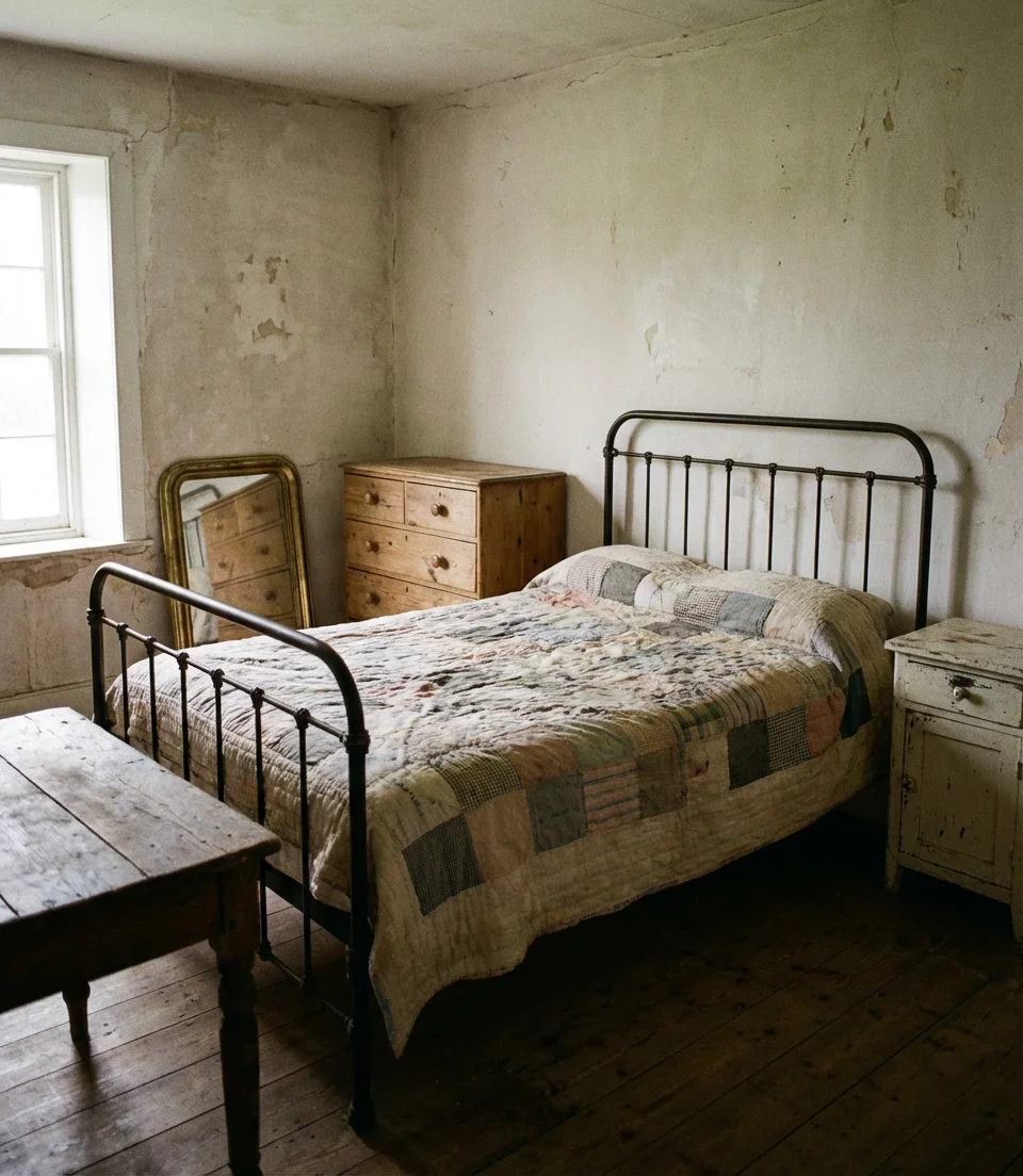 Vintage Farmhouse Bedroom With Antique Finds 1