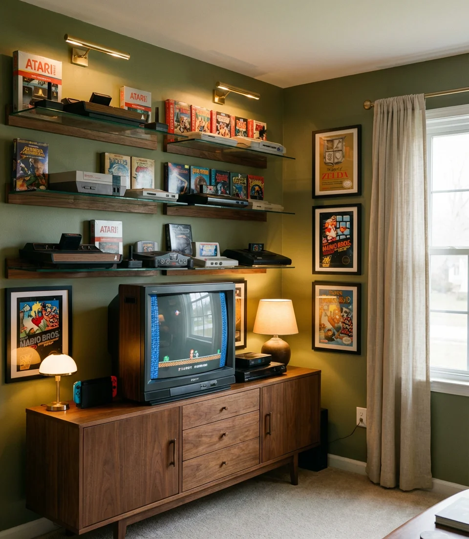Vintage Game Room with Retro Collectibles 1