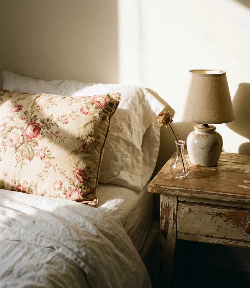 Vintage Pink and Floral Bedroom 2
