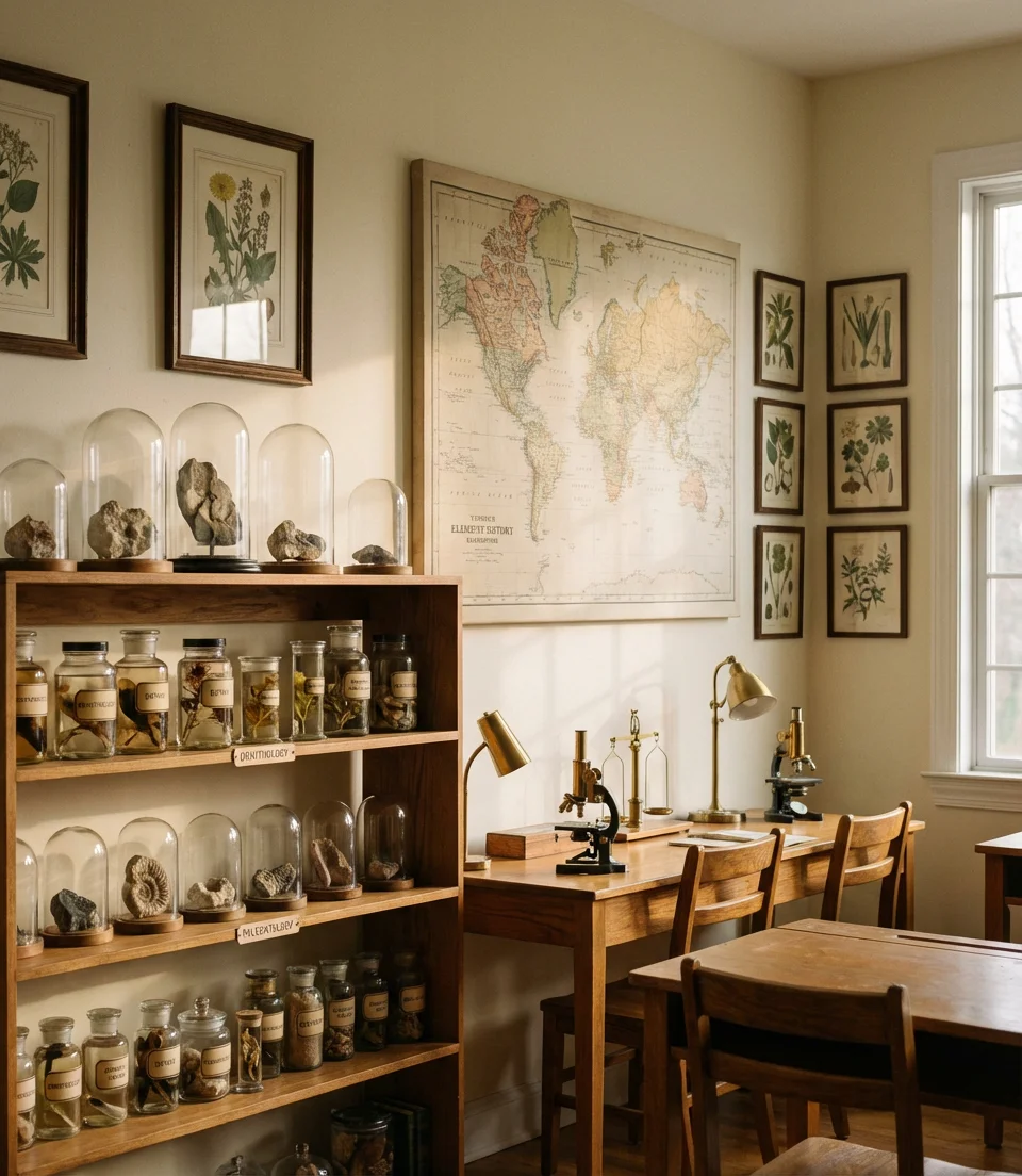 Vintage Science Lab Classroom for Curious Minds 1