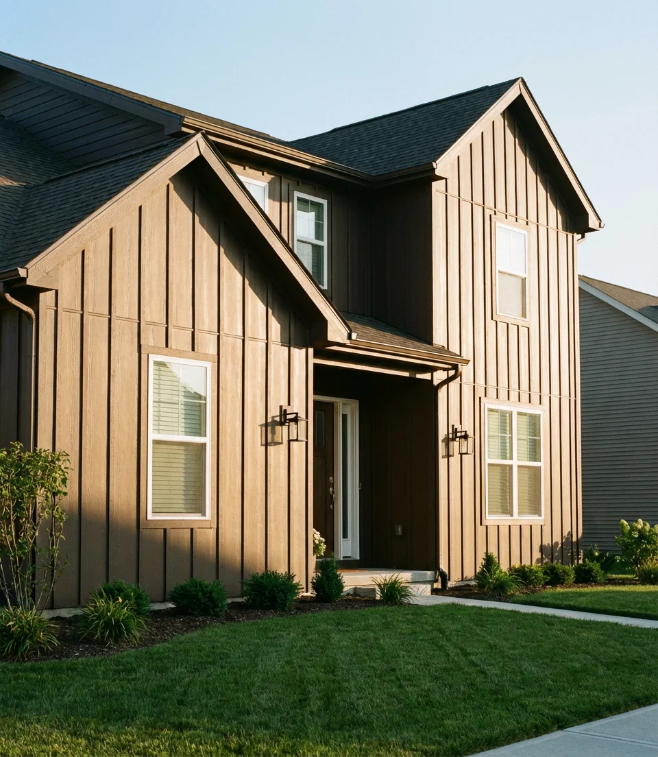 Warm Espresso Brown on a Modern Board and Batten 1