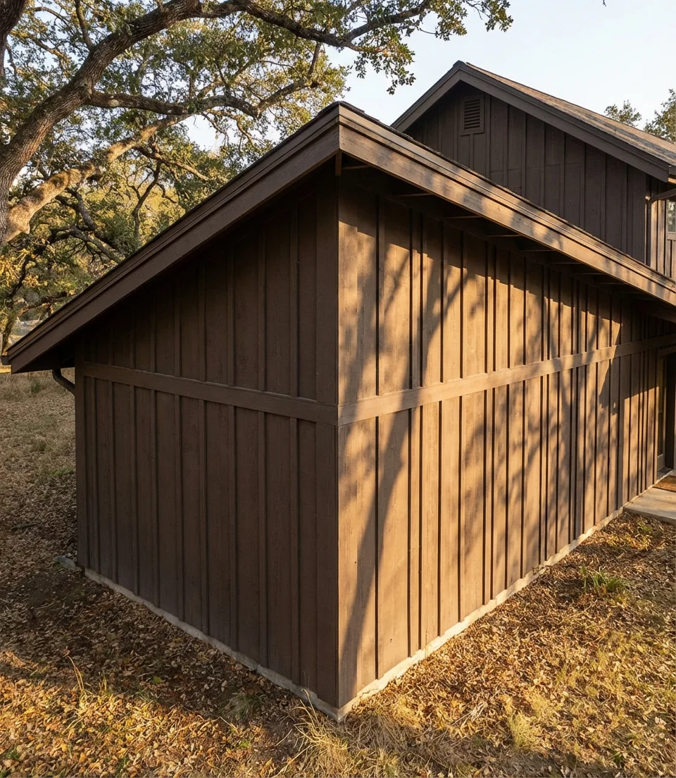 Warm Espresso Brown on a Modern Board and Batten 2