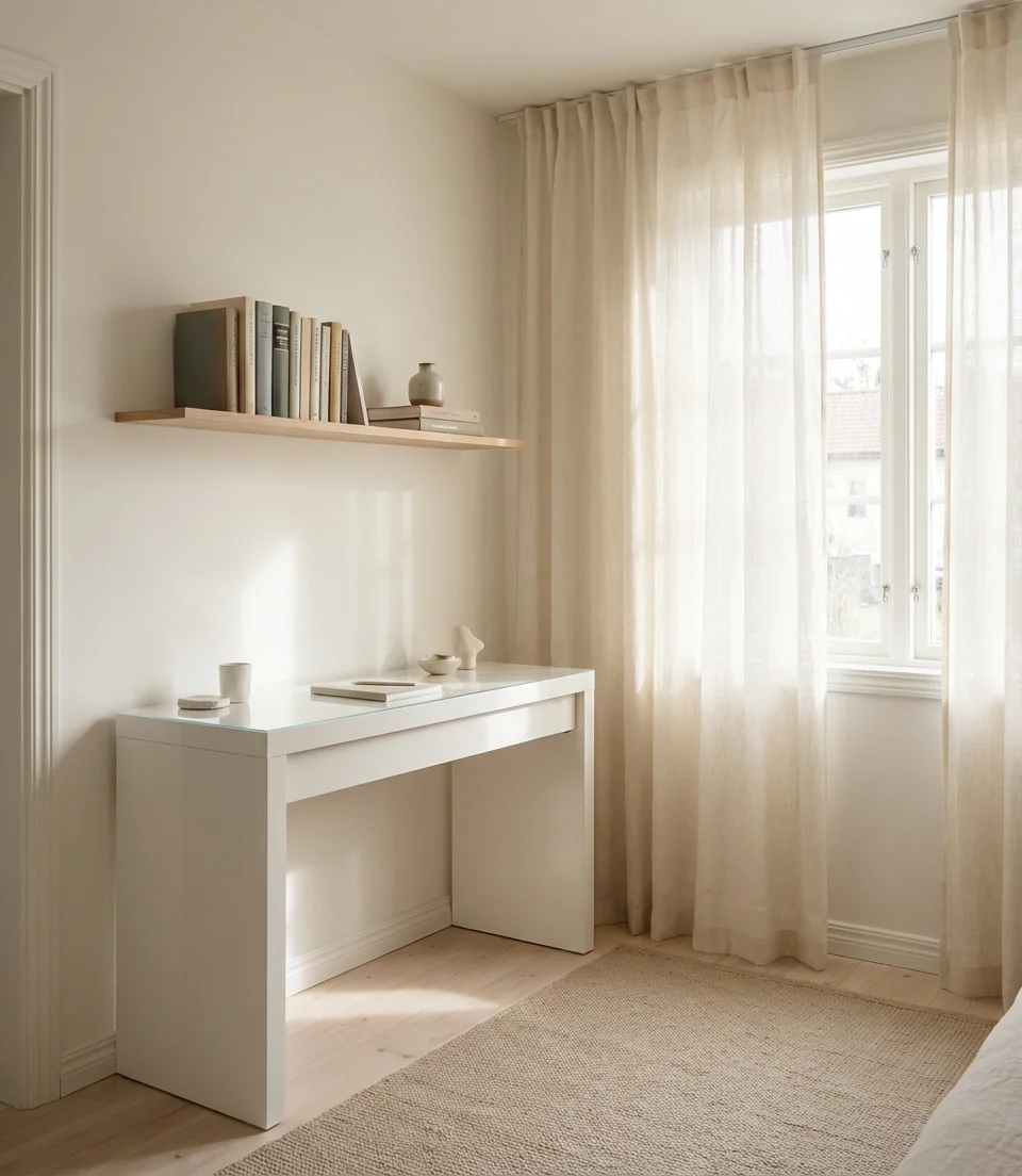 White Desk Setup With Clean Lines 2