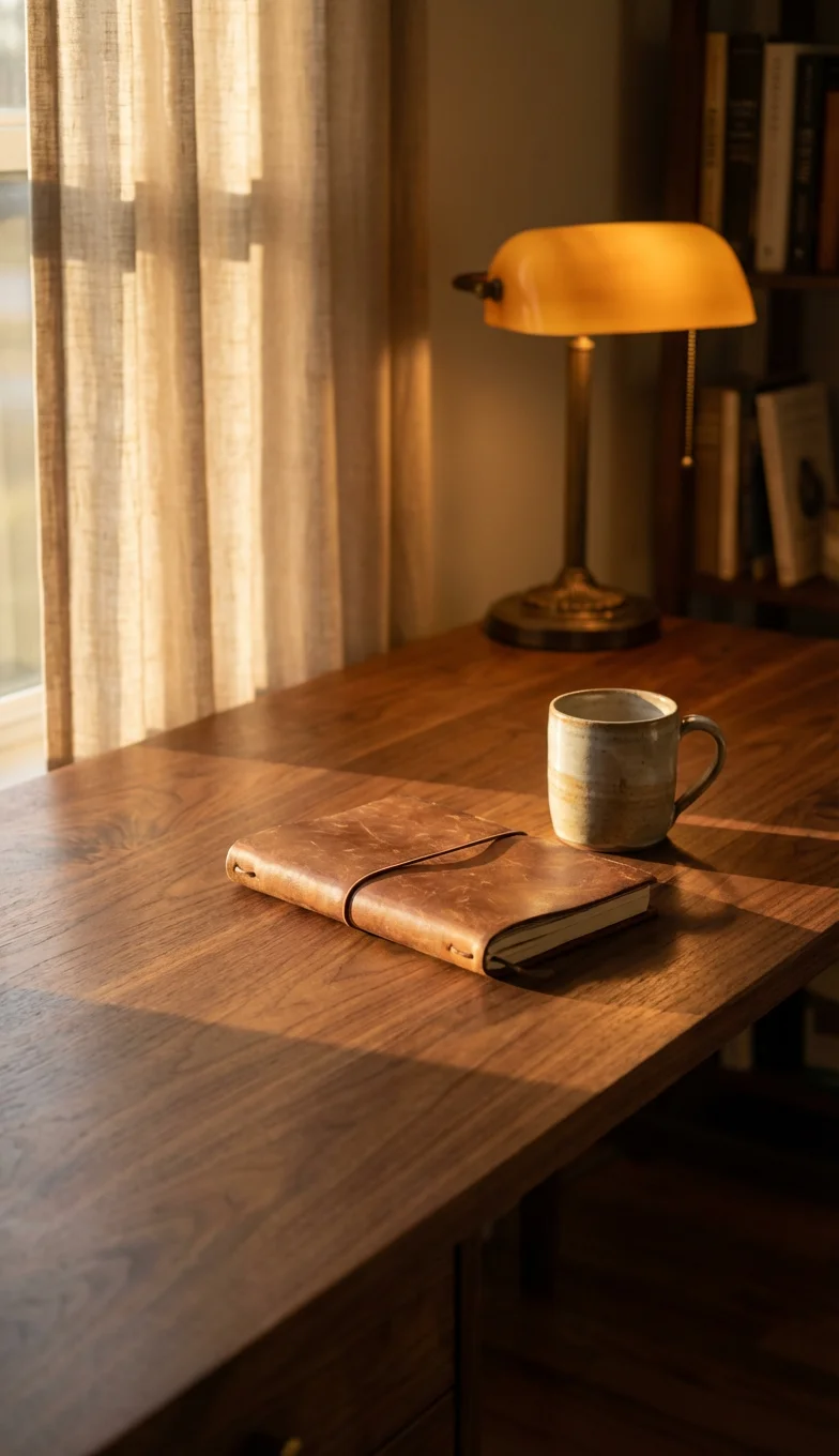 Wooden Desk With Natural Warmth 1