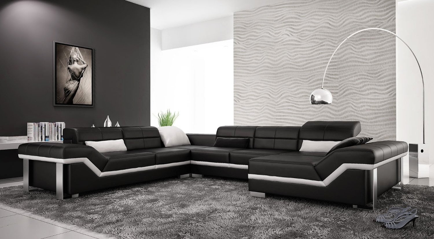 Best of: Black and White Modern Living Rooms