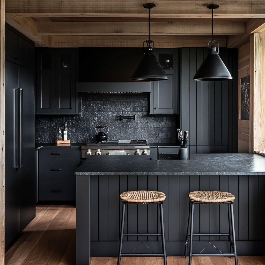 Black on Black Kitchen Ideas for a Bold, Modern Look | HH