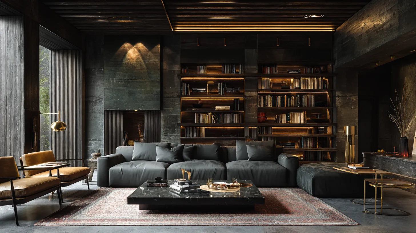 Dark Academia Living Room Design Guide | AURA Modern Home
