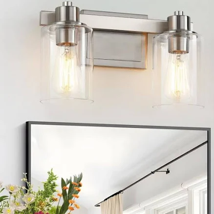 Modern 2-Light Bathroom Vanity Light