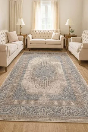 8x10 Light Blue Gray Distressed Persi...