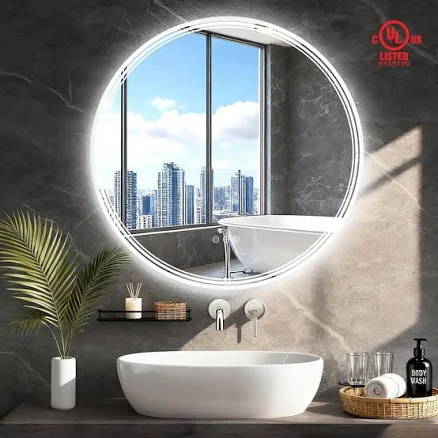 LuxHomez 36 in. W x 36 in. H Round Fr...